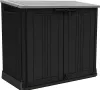 A black outdoor storage box with a gray lid is shown against a white background. Náhled obrázku produktu