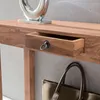 Wohnling Acacia Table console massive 120 cm avec 1 tiroir Voir les images du produit 14