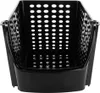 A black plastic storage container with a perforated design. Náhled obrázku produktu