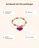 Buntes Armband mit Herzanhänger, für Kinder Produktbild-Vorschau 2
