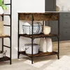 vidaXL Küchenwagen Räuchereiche 60x48x89,5 cm Holzwerkstoff Produktbild-Vorschau 3