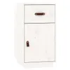The Living Store Schminktisch-Set mit LED Weiß Massivholz Produktbild-Vorschau 7