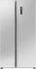 A front view of a silver side-by-side refrigerator. Podgląd zdjęcia produktu
