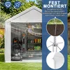 YZNAHRE Carport Zeltgarage 4x8 m Große Garagenzelt Produktbild-Vorschau 6
