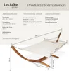 A diagram showing the dimensions of a hammock with its stand. Náhled obrázku produktu