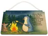 Mr. & Mrs. Panda Schild Pinguin Lagerfeuer Design DIN A5 - Produktbild-Vorschau 3