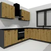 Küchenmöbelset Cosmo Design ANIKA Eiche Artisan/Graphit 2 Produktbild-Vorschau 2