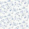 Carta da parati Sanders & Sanders fiori blu e bianco panna Anteprima dell’immagine prodotto 4