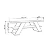 TV-Tisch Houseland Farfalla 120 cm Eiche natur Produktbild-Vorschau 7
