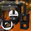 ML-Design kominek ogrodowy z kominem, 128x40 cm kwadratowy Podgląd zdjęcia produktu 4