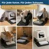 Katzenklo Edelstahl mit Deckel XXL – Geschlossene Produktbild-Vorschau 5