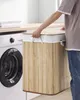 Koš na prádlo SONGMICS, s víkem a držadly, z bambusu, 3 Náhled obrázku produktu 9