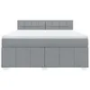 vidaXL Boxspringbett mit Matratze Hellgrau 180x200 cm Stoff Produktbild-Vorschau 4