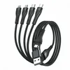 4smarts USB-C/A Multi-Ladekabel 4in2 1,2m, schwarz Produktbild-Vorschau 2