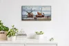 Wandbild Leinwand Bilder Wanduhr 60x30 Gemälde Ozean Meer Produktbild-Vorschau 3