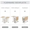 Demonstration of a foldable table's different configurations Voir les images du produit