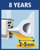 tesa Moll CLASSIC P-Profile guarnizione in gomma, marrone, Anteprima dell’immagine prodotto 3