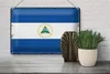 Blechschild Flagge Nicaragua 30x20cm Retro Flag Nicaragua Produktbild-Vorschau 4