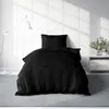 Uni Bettwäsche 155x200 cm schwarz Einfarbig Renforce Produktbild-Vorschau 2