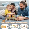3-teiliges Holzeisenbahn-Set, Zug Spielzug mit niedlicher Produktbild-Vorschau 5