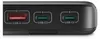 Close-up view of the ports on a black power bank. Náhľad obrázku produktu