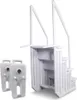 Schwimmbadleiter Treppe, Kunststoff 4-stufig + Gewichte Produktbild-Vorschau 1