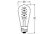 OSRAM 1906 Filamento LED 4,8W 420lm E27 2.200K oro Anteprima dell’immagine prodotto 3