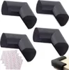Möbeleckfläche für Möbelkanäle, schwarze Aufkleber, 4 Stück Produktbild-Vorschau 1