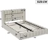 Letto imbottito Fortuna Lai 140x200cm con USB, letto per Anteprima dell’immagine prodotto 4