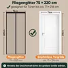 Sekey Fliegengitter Balkontür mit Magnet Insektenschutz Tür Produktbild-Vorschau 6