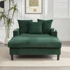 Salottino multifunzionale in velluto a coste con chaise Anteprima dell’immagine prodotto 10