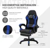 ML-Design Gaming Stuhl mit Fußstütze, Schwarz-Blau aus Produktbild-Vorschau 5