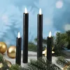 LED Stabkerzen Flamme - Echtwachs - flackernde warmweiße Produktbild-Vorschau 3