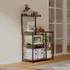 Scaffale da cucina con 5 ripiani, colore marrone scuro Anteprima dell’immagine prodotto 3