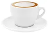 6 Cappuccino Kaffeetassen mit Untertassen weiß dickwandig Produktbild-Vorschau 3