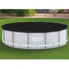 An above-ground swimming pool with a black cover, set up on a grassy lawn. Podgląd zdjęcia produktu