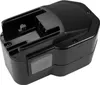 A black power tool battery pack is shown against a white background. Produktbild-Vorschau