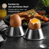 Eierbecher Edelstahl Eier Becher Metall Frühstück Produktbild-Vorschau 3