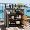 KOMFOTTEU Gartenschrank aus Rattan, Aufbewahrungsschrank Produktbild-Vorschau 9