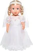 Robe de mariée de poupée Sissi avec voile, taille 28-35 cm Voir les images du produit 2