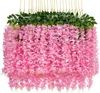 Künstliche Blumen Fake Glyziniengirlande Blumengirlande Produktbild-Vorschau 1