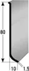 PROVISTON Metall Sockelleiste | 10 x 80 x 2500 mm | Produktbild-Vorschau 1