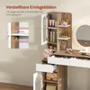 WOLTU Schminktisch mit Beleuchtung, runder Schminkspiegel, Produktbild-Vorschau 5