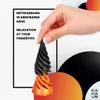 Fidget Spiral 3er-Set | Rot-goldene Basis, schwarzes Produktbild-Vorschau 3