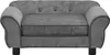 vidaXL Pohovka pre psov Dark Grey 72x45x30 cm Plyš Náhľad obrázku produktu 2