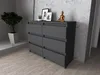 Komoda se 6 zásuvkami v šedé matné barvě 100x33,5x71,5 cm - Náhled obrázku produktu 4