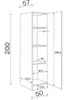 Flex Well Vorratsschrank Lucca BxTxH 50 x 57 x 200 cm weiß Produktbild-Vorschau 3