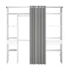 Ankleidezimmer mit Vorhang - Weiß - L 198 x T 40 x H 203 cm Produktbild-Vorschau 2