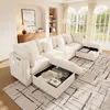 Merax U-förmiges Ecksofa 6-Sitzer, Modulares Sofa L-förmig, Produktbild-Vorschau 1