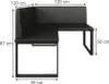 Eckbank Vicco Ravon Schwarz 120 x 120 cm, Model 58487 Produktbild-Vorschau 2